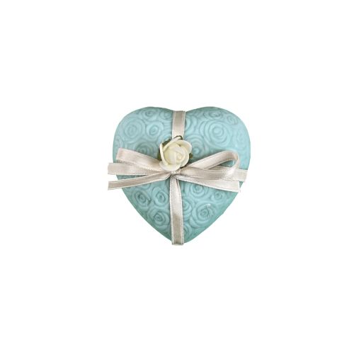 Sapone profumato cuore colore azzurro