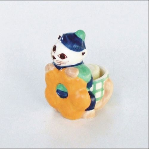 Candeliere gatto con fiore - 6 pz.