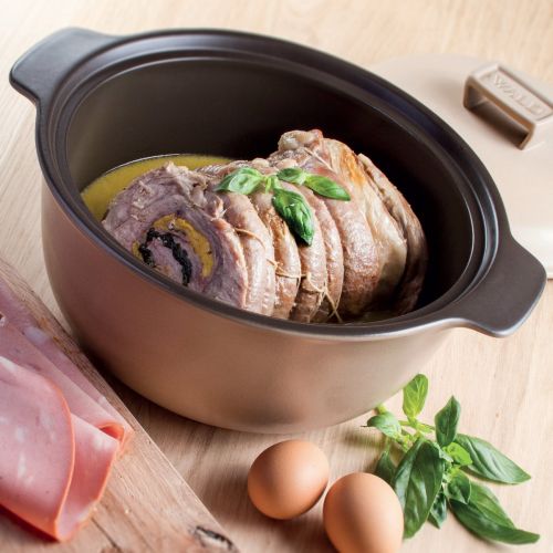 Casseruola cm 24 c/ cop.col.tortora