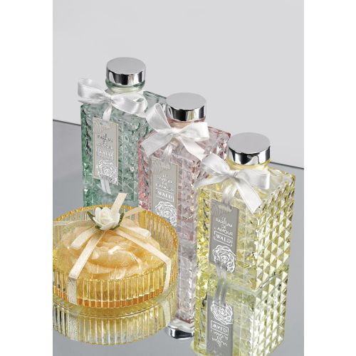 Bottiglia in vetro effetto cristallo con profumo vanilla