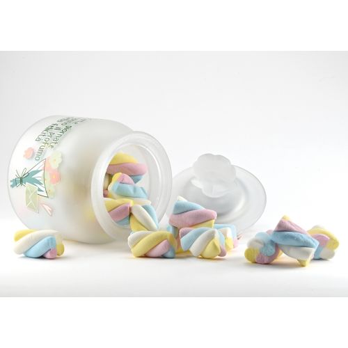 Barattolo in vetro satinato dec 