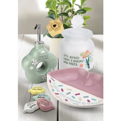 Oliera verde forma di fiore dec" cose belle"