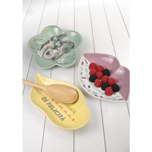 Contenitore in kergres fiore verde dec "cose belle"