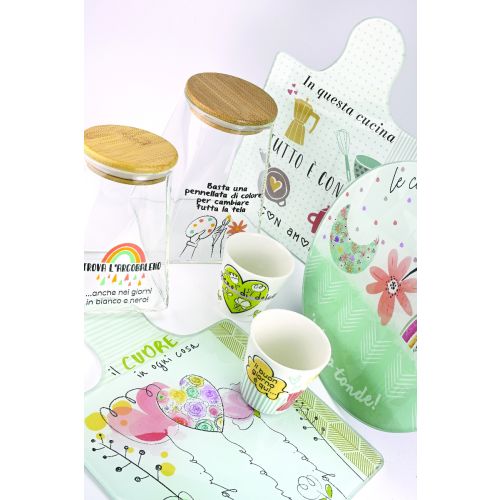 Sottopentola o tagliere in vetro dec "cuore"