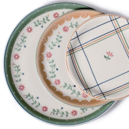 Piatto piano verde - 6 pz.