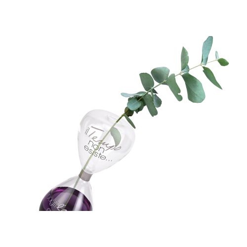 Profumatore vetro a clessidra decoro "cogli l'attimo"